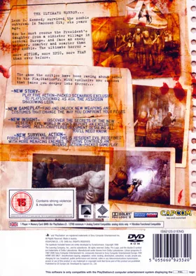 Resident Evil 4 box cover back